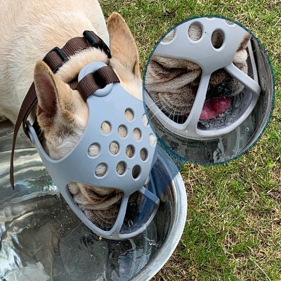 Muselière Chien - SiliconeDogMuzzle™ - Gris