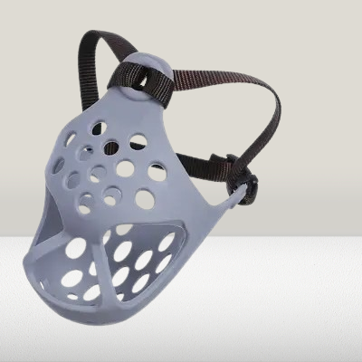 Muselière Chien - SiliconeDogMuzzle™ - Gris