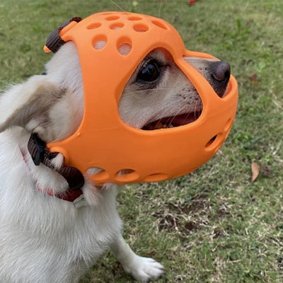 Muselière Chien - SiliconeDogMuzzle™ - Orange