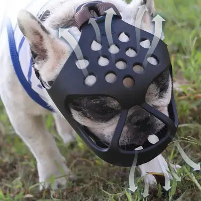 Muselière Chien - SiliconeDogMuzzle™ - Noir