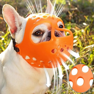 Muselière Chien - SiliconeDogMuzzle™ - Orange