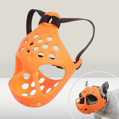 Muselière Chien - SiliconeDogMuzzle™ - Orange