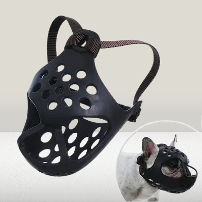 Muselière Chien - SiliconeDogMuzzle™ - Noir